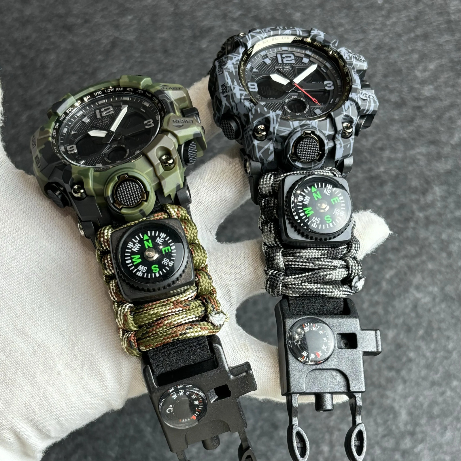 Military Watches Men’s Camouflage LED Digital Watch Outdoor Survival Watch