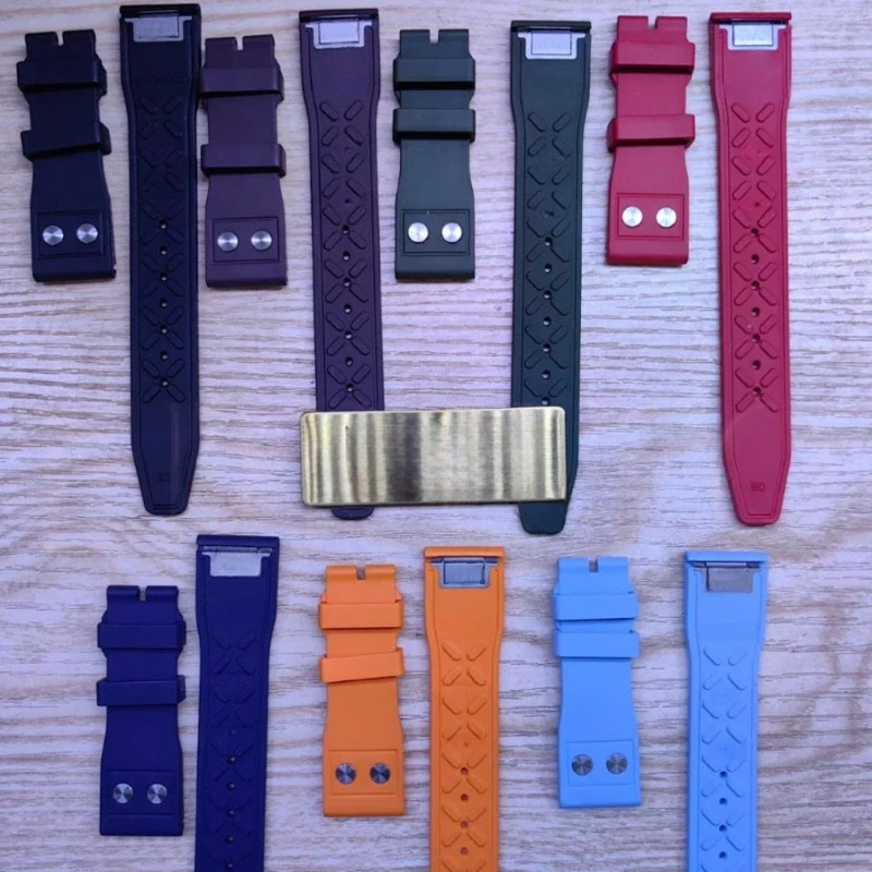 Replacement Quick Change 21mm FKM Rubber Watch Strap Fits IWC Pilot’s 43mm