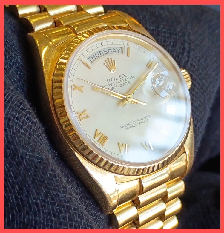 18K SOLID GOLD CASE+ BRACELET Rolex Day-Date 18038 Oyster Perpetual President 36
