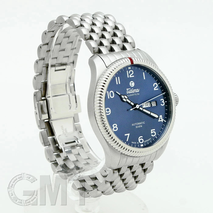 Tutima Grand Freeger Classic Wristwatches Blue Dial Men’s Watch Automatic SS
