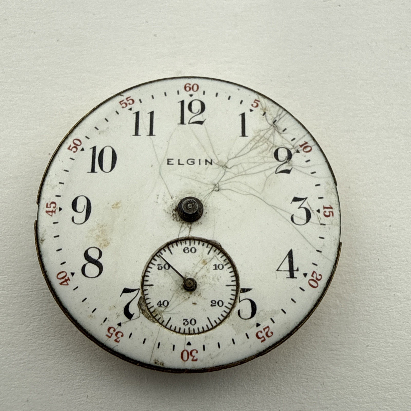 Elgin 0s 15J Grade 377 HC Pocket Watch Movement Parts Repair – As Is