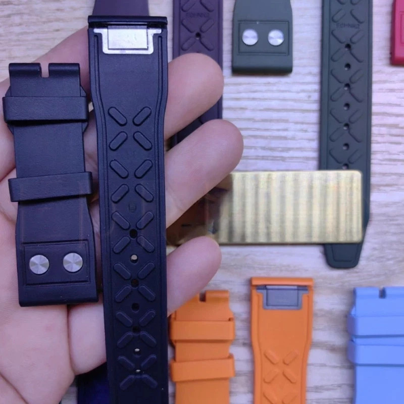 Replacement Quick Change 21mm FKM Rubber Watch Strap Fits IWC Pilot’s 43mm