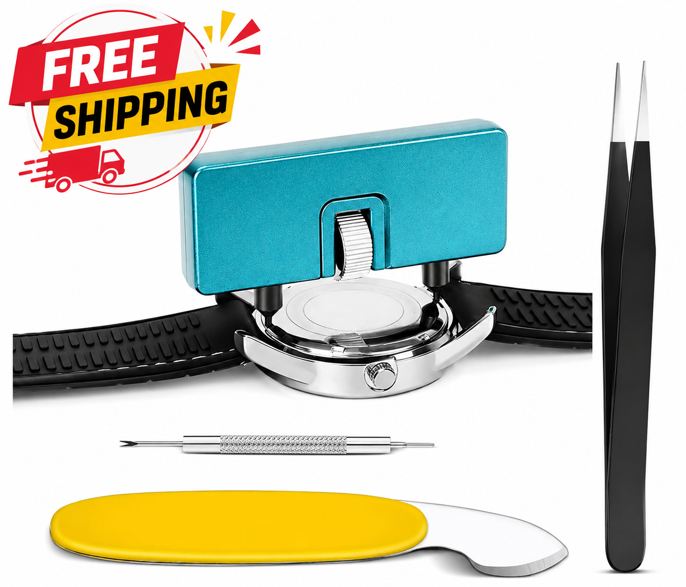 Adjustable Rectangle Watch Back Case Cover Opener Remover Wrench Repair Kit Tool