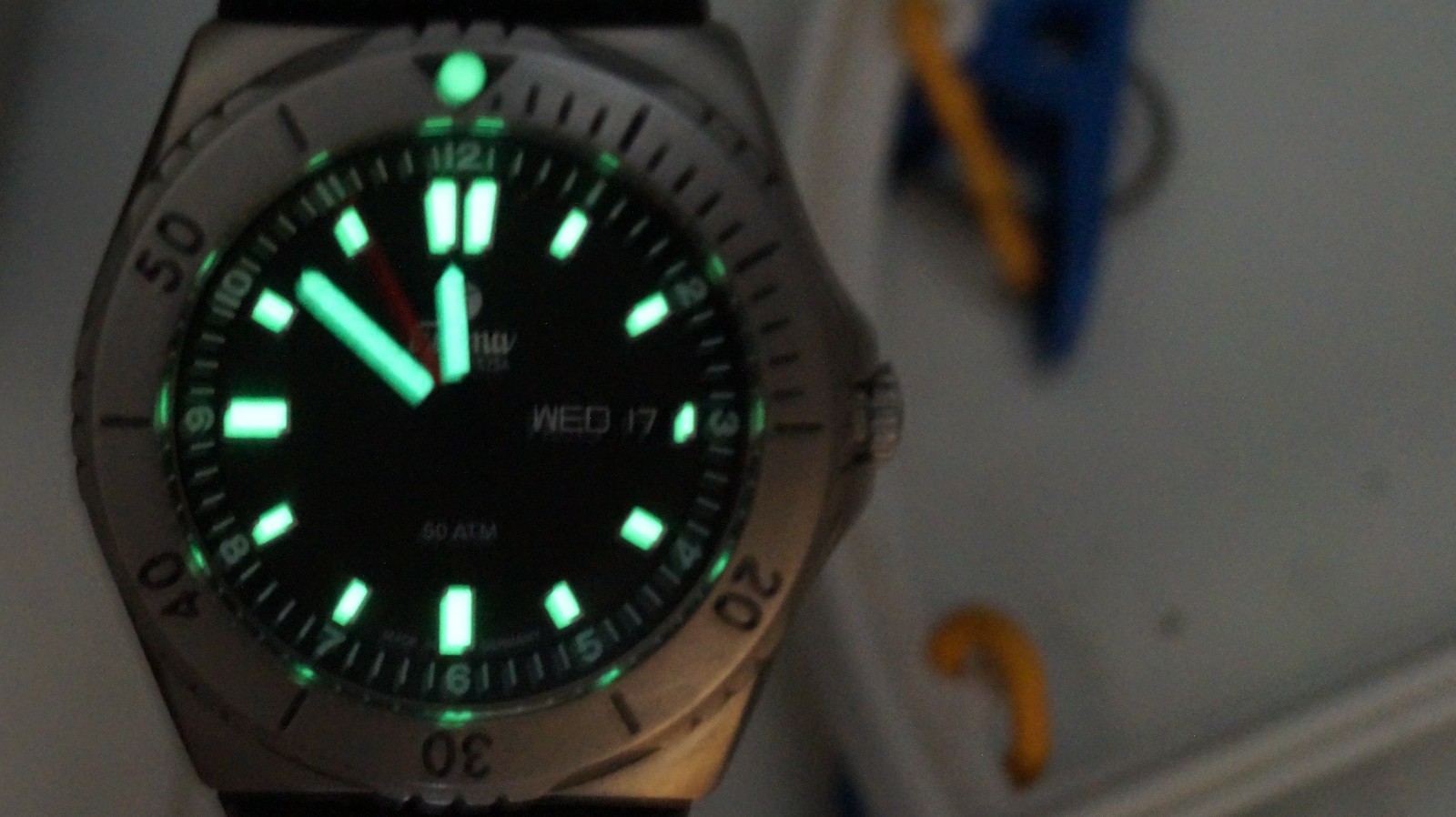 Tutima M2 Seven Seas 6151-01 Titanium black date day case 44mm 500m automatic