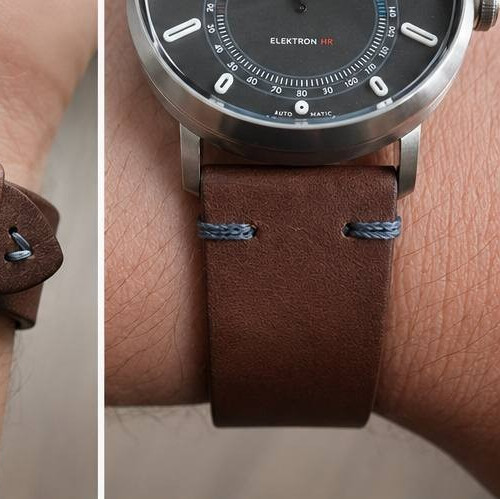 22mm Brown Italian Horsehide Leather Watch Strap Handmade Universal New