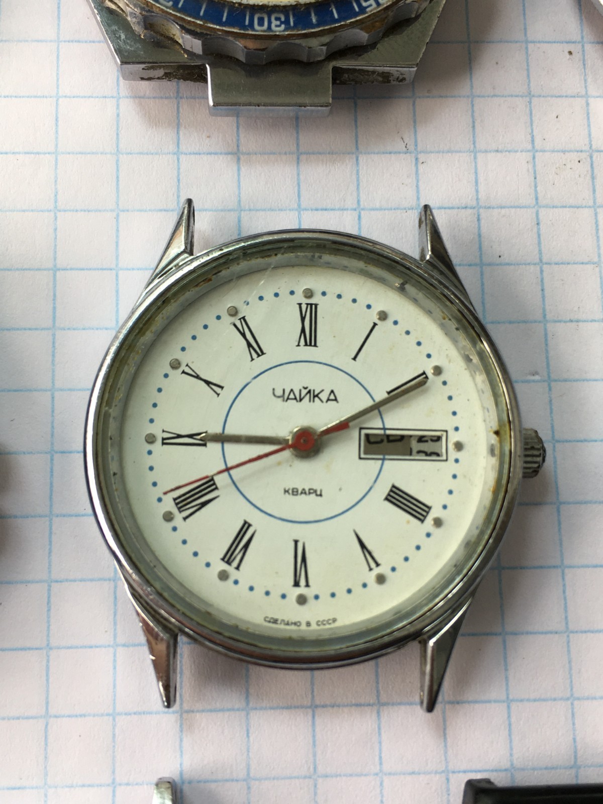 Lot of 8 Vintage USSR men’s quartz Watches Slava Poljot Chaika For Parts Repair