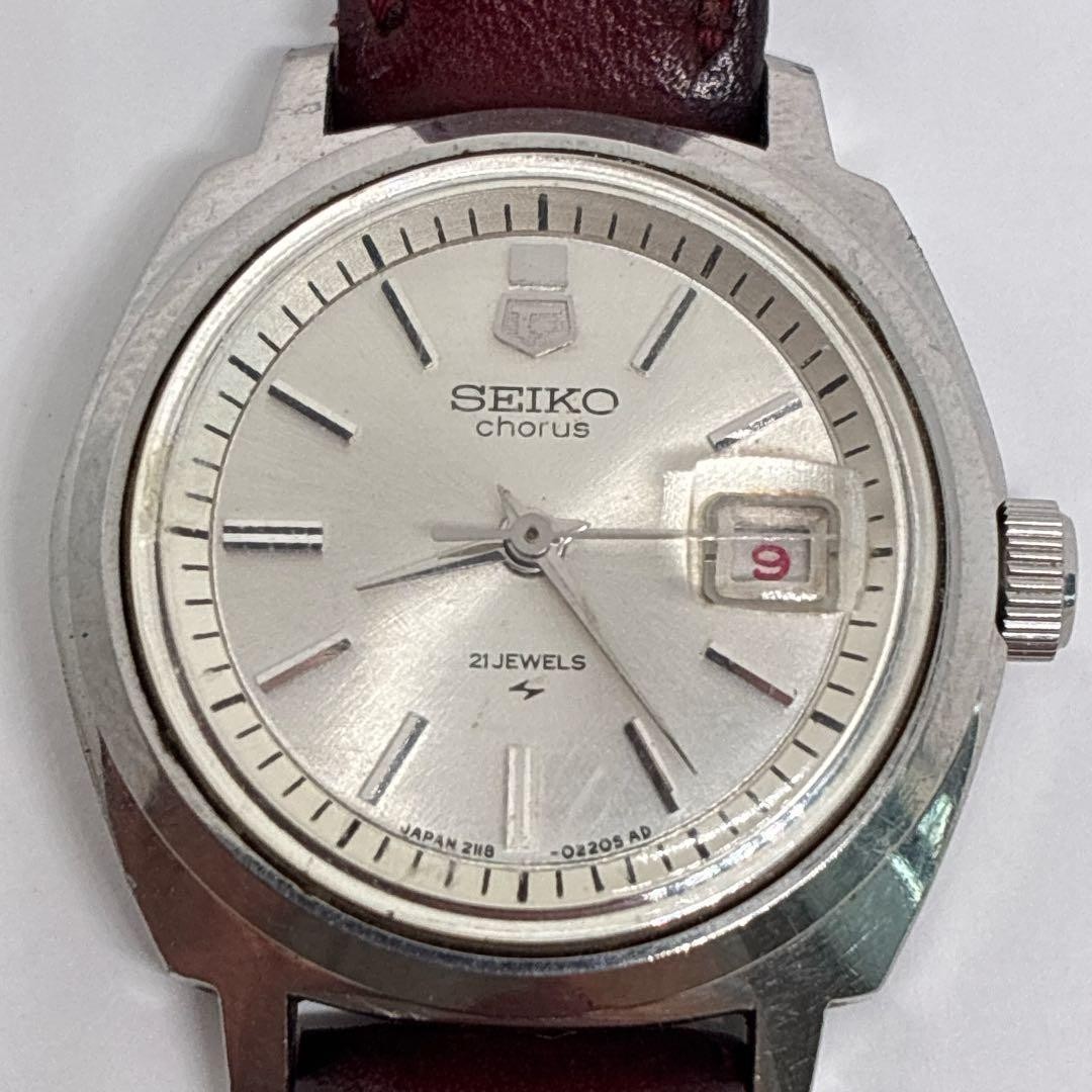 Seiko Ladies Vintage Hand-Wind Watch 21 Jewels Brown Japan 0713806