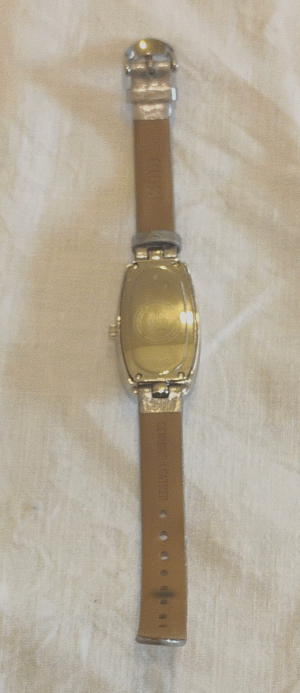Ecclissi Women’s Oval Quartz Analog Watch Sterling Silver Leather New Battery