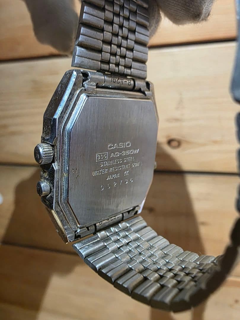 Casio AQ-350W Analog-Digital Square Hybrid Watch