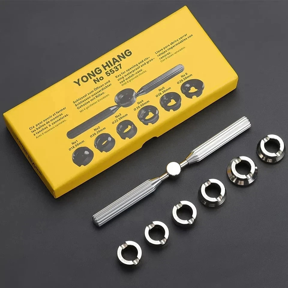 Watch Back Case Opener Tool for Rolex Tudor Repair Screw Wrench Kit