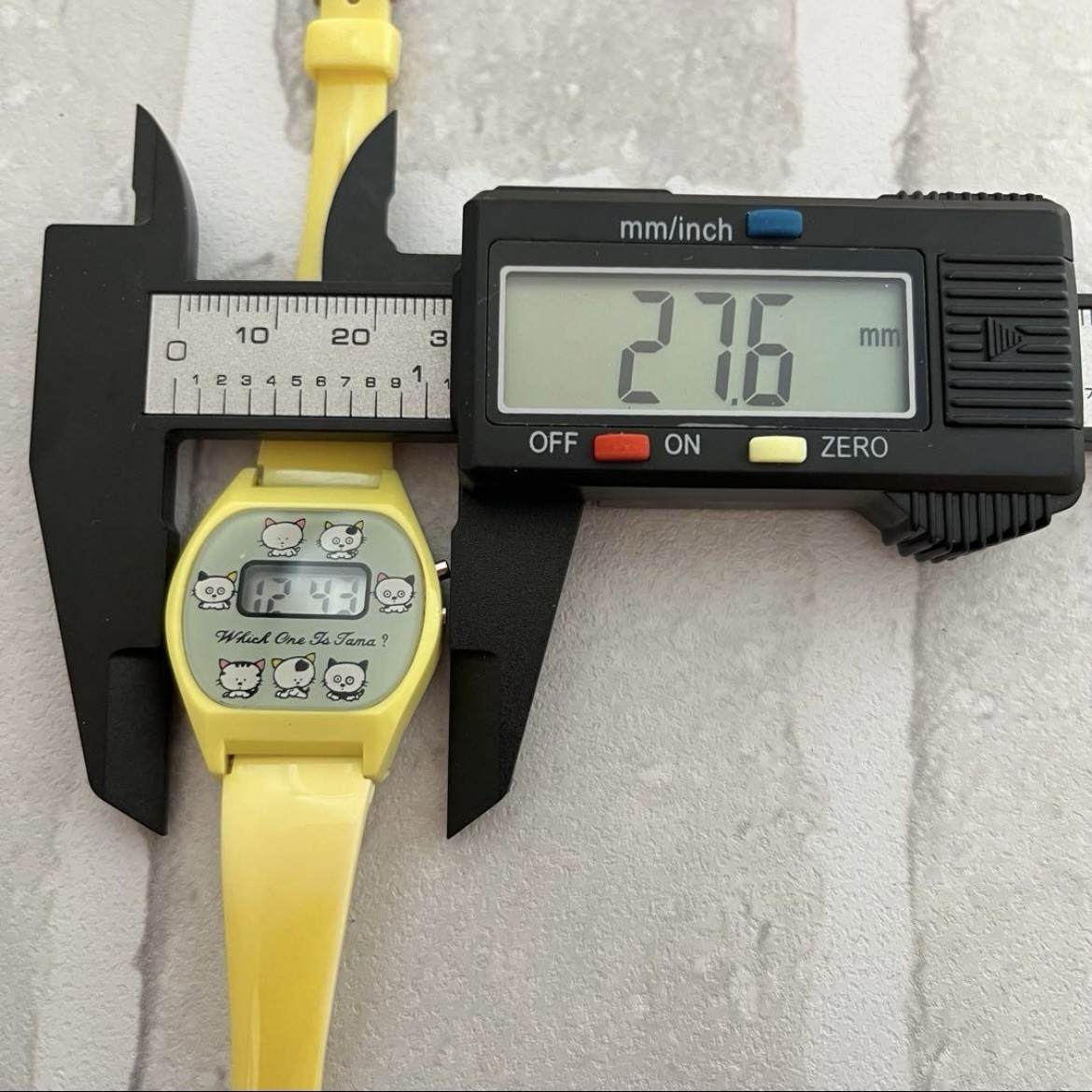 Tama and Friends Which One Is Tama? Digital Watch Yellow 27.6mm Read Description