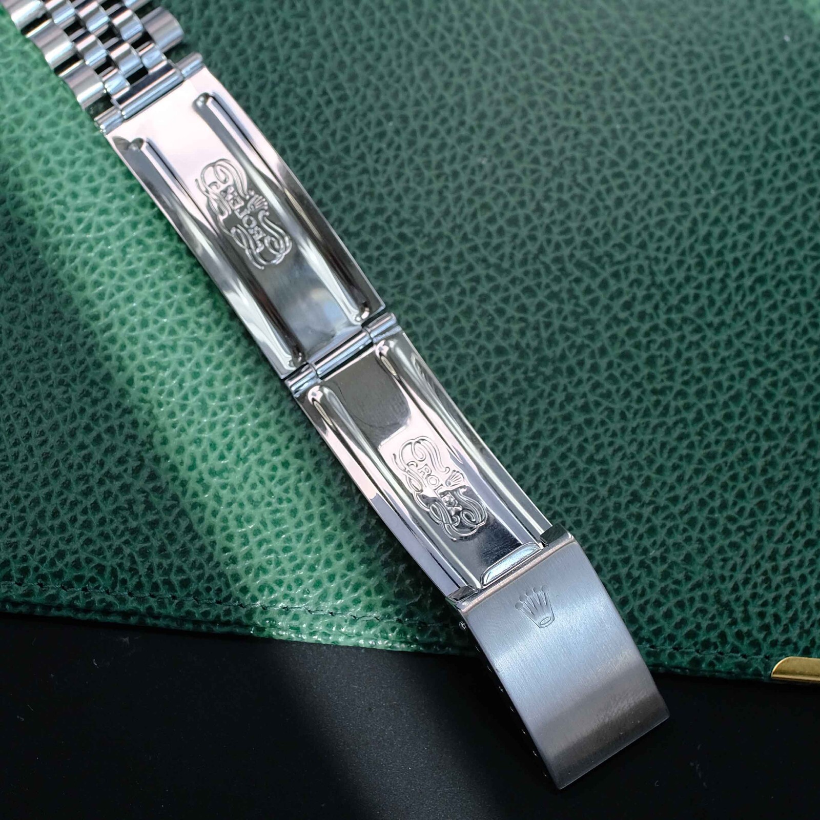 Rolex Datejust Blue Index Dial 18KW Fluted Jubilee Watch Original Box & Paper