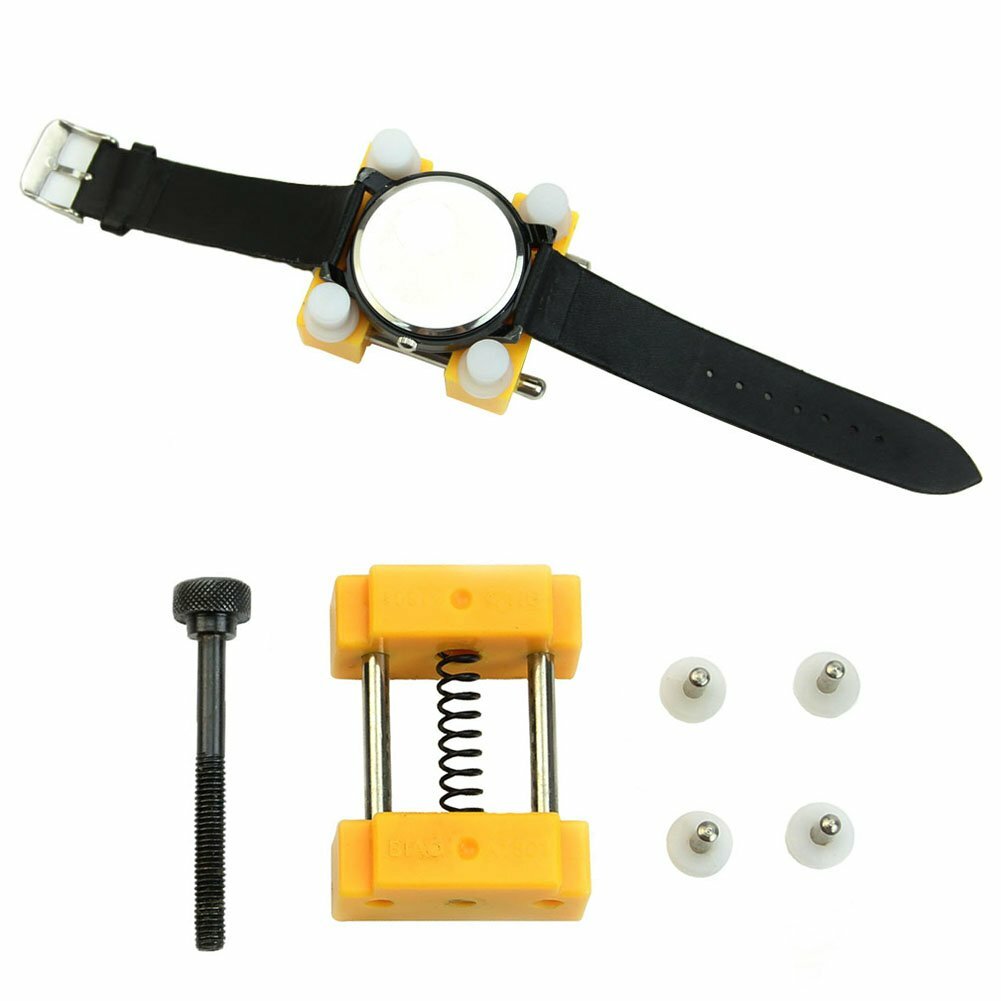 Watch Case Opener Adjustable Back Cover Repair Holder Tool Watchmakers DIY