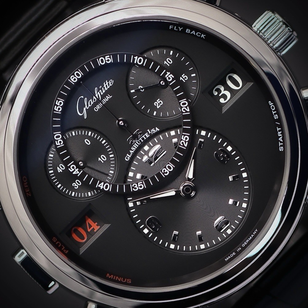 Glashütte PanoMaticCounter XL 44 | Black Dial | Ref. 1-96-01-02-02-04 | Full Set