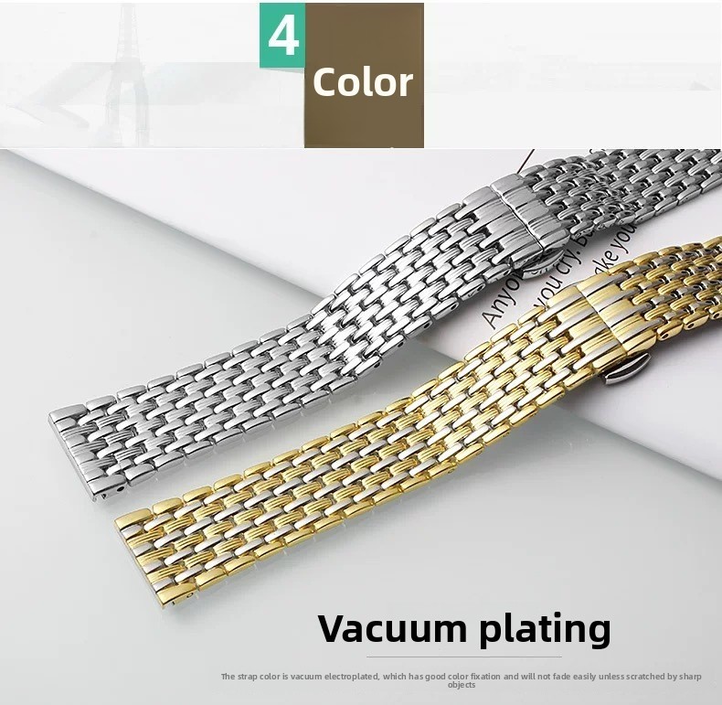 Quality Ultra-thin Solid Stainless Steel Watch Band Strap Metal Bracelet 12-22mm