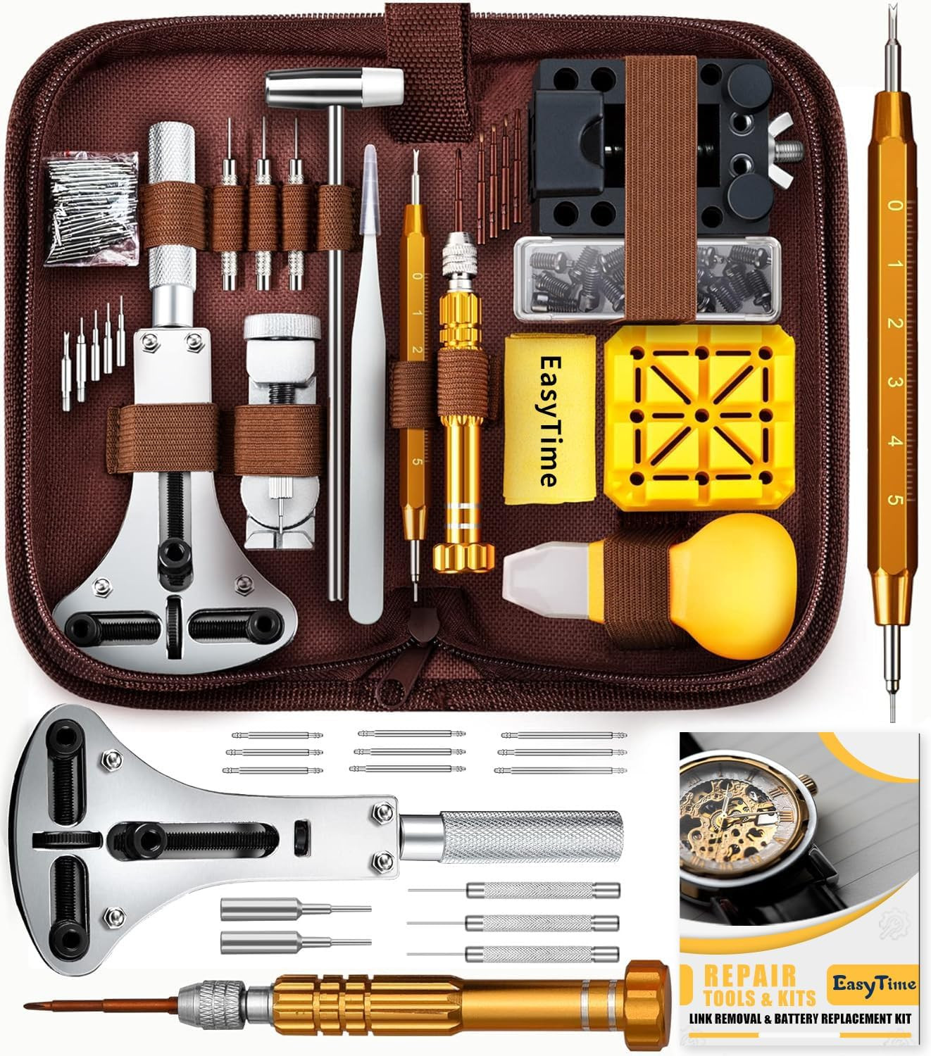 Watch Repair Kit, Watch Link Removal Tool, Complete Watch Repair Tools