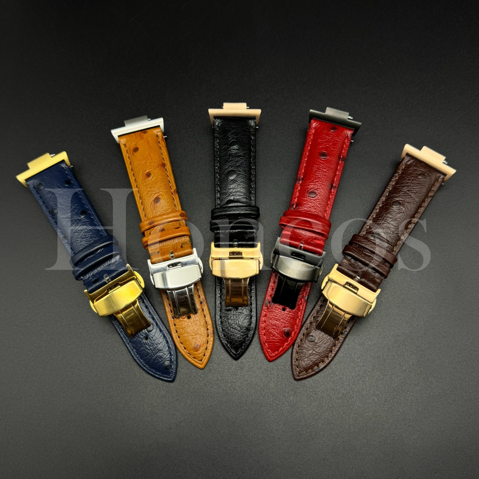 Genuine Leather Ostrich Watch Strap Band Fits for Tissot PRX Clasp + Adapter USA