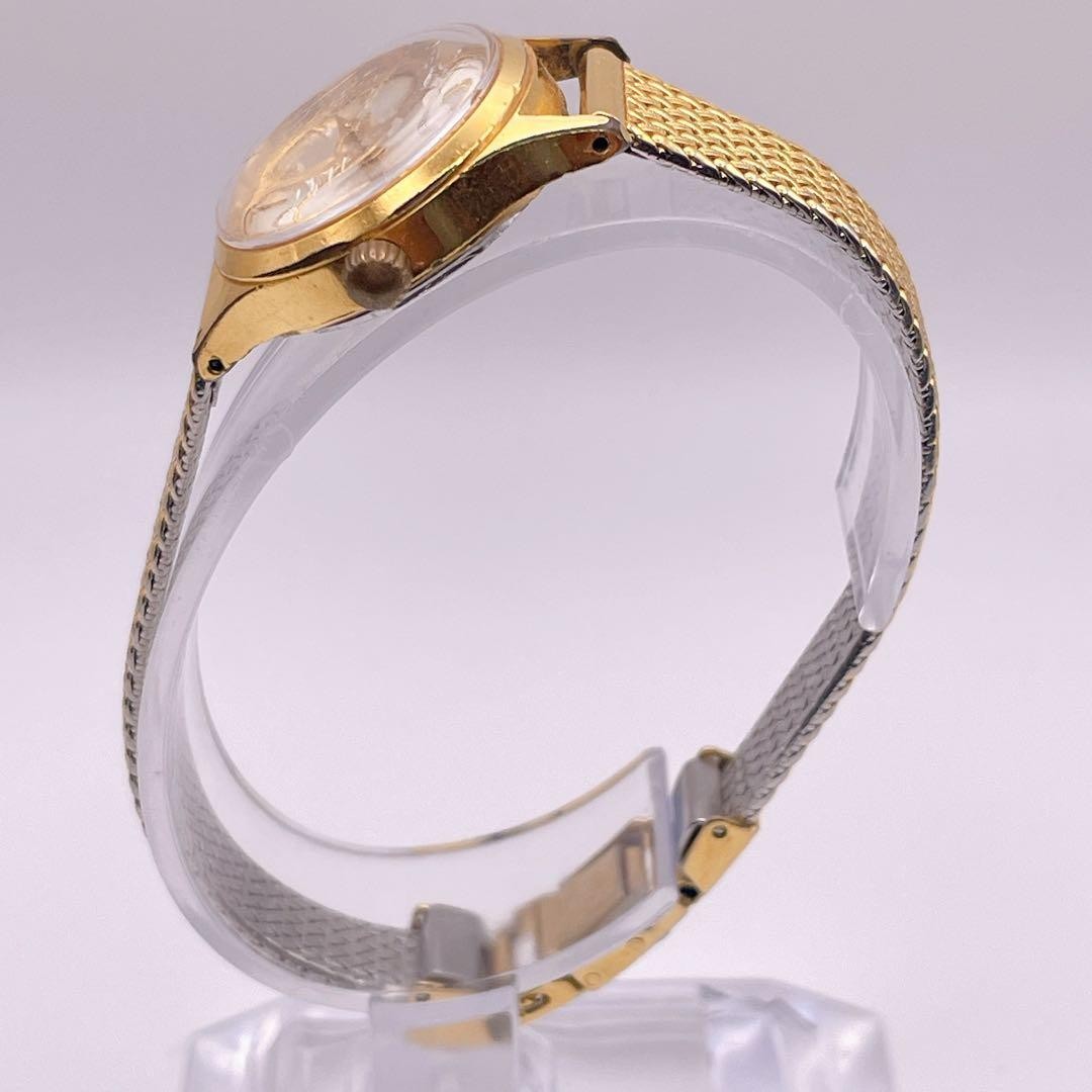 Working CITIZEN Men’s Watch, Manual Winding, 17 Jewels, Mesh Bracelet, Gold