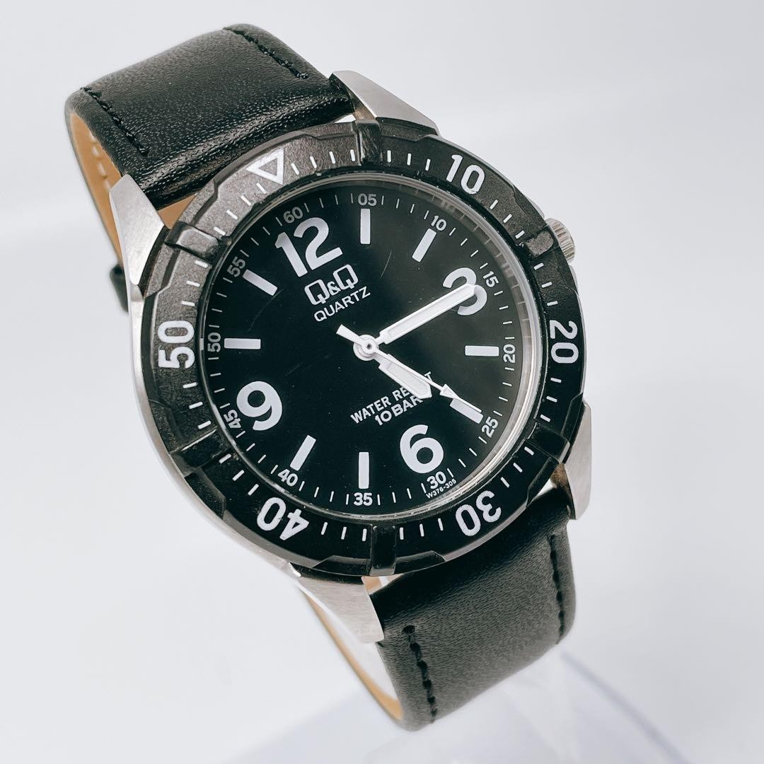 New battery/working Citizen Q&Q quartz wristwatch, vintage men’s retro.