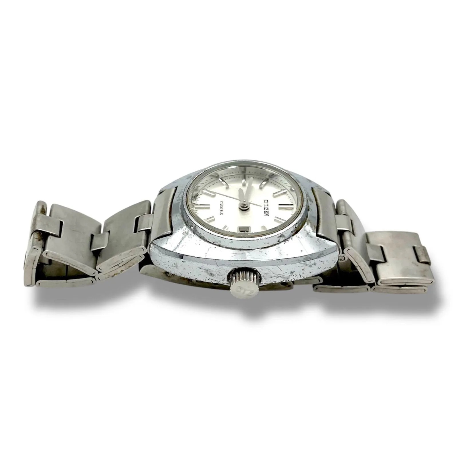 Working Citizen watch, manual winding, mechanical, 17 jewels, date display, TS21