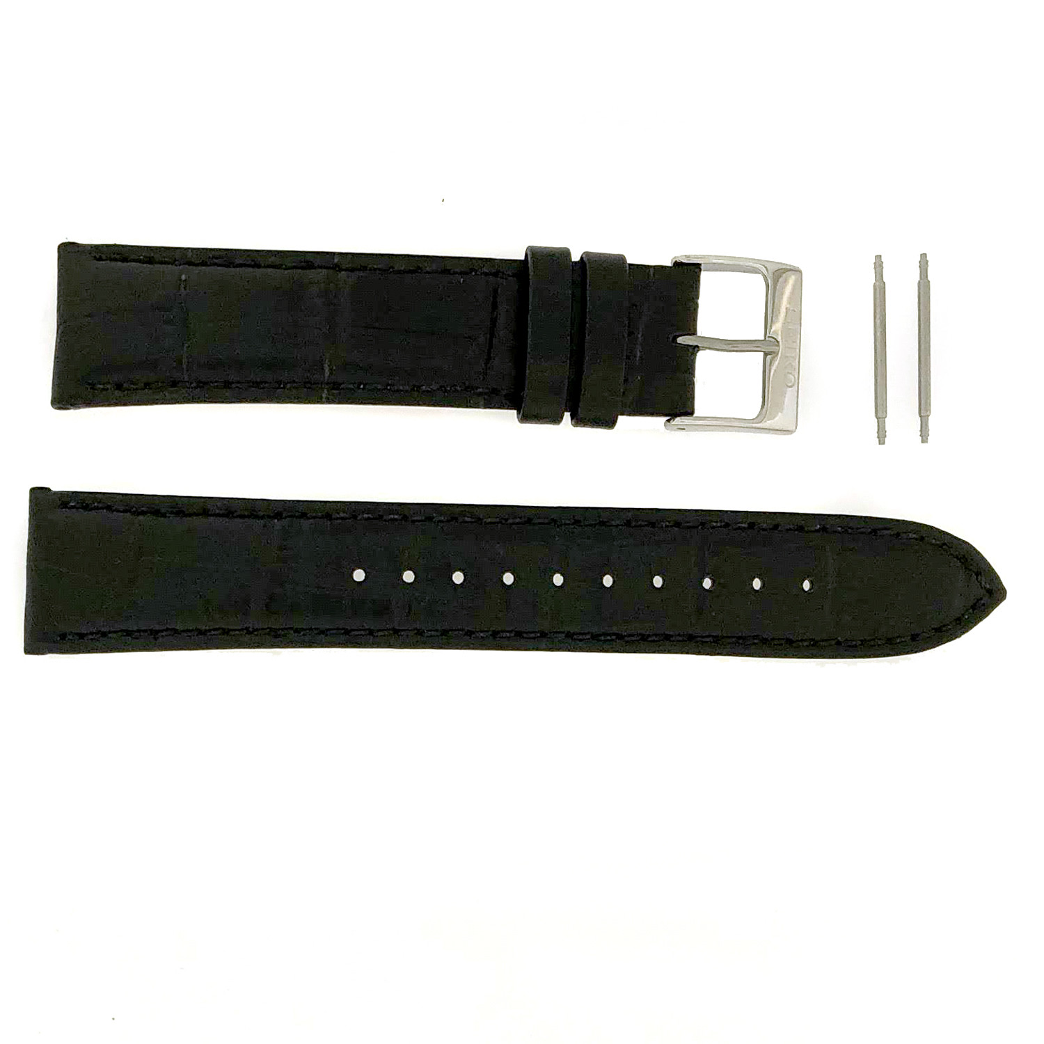 SEIKO Leather Strap Brown Black 20mm Factory Original Watch Band spring bars