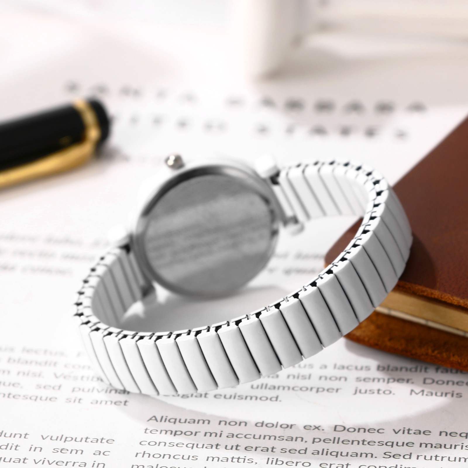 Women Teens Small Dial Quartz Watch Bohemia Elastic Stretch Band Bracelet
