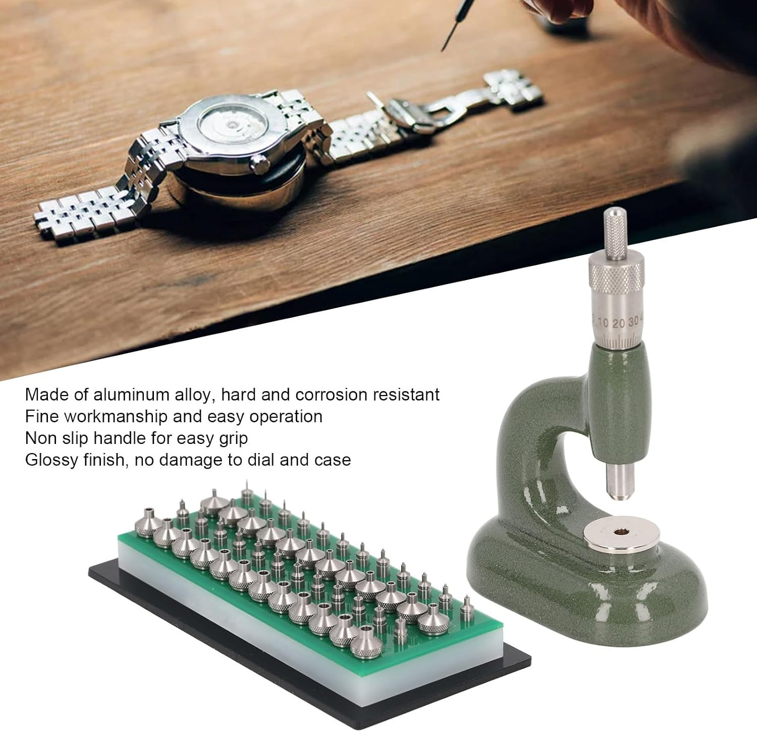 Watch Press Tool Kit 48Pcs Dies Watch Repair Tool Watch Opener Watch Back Case C