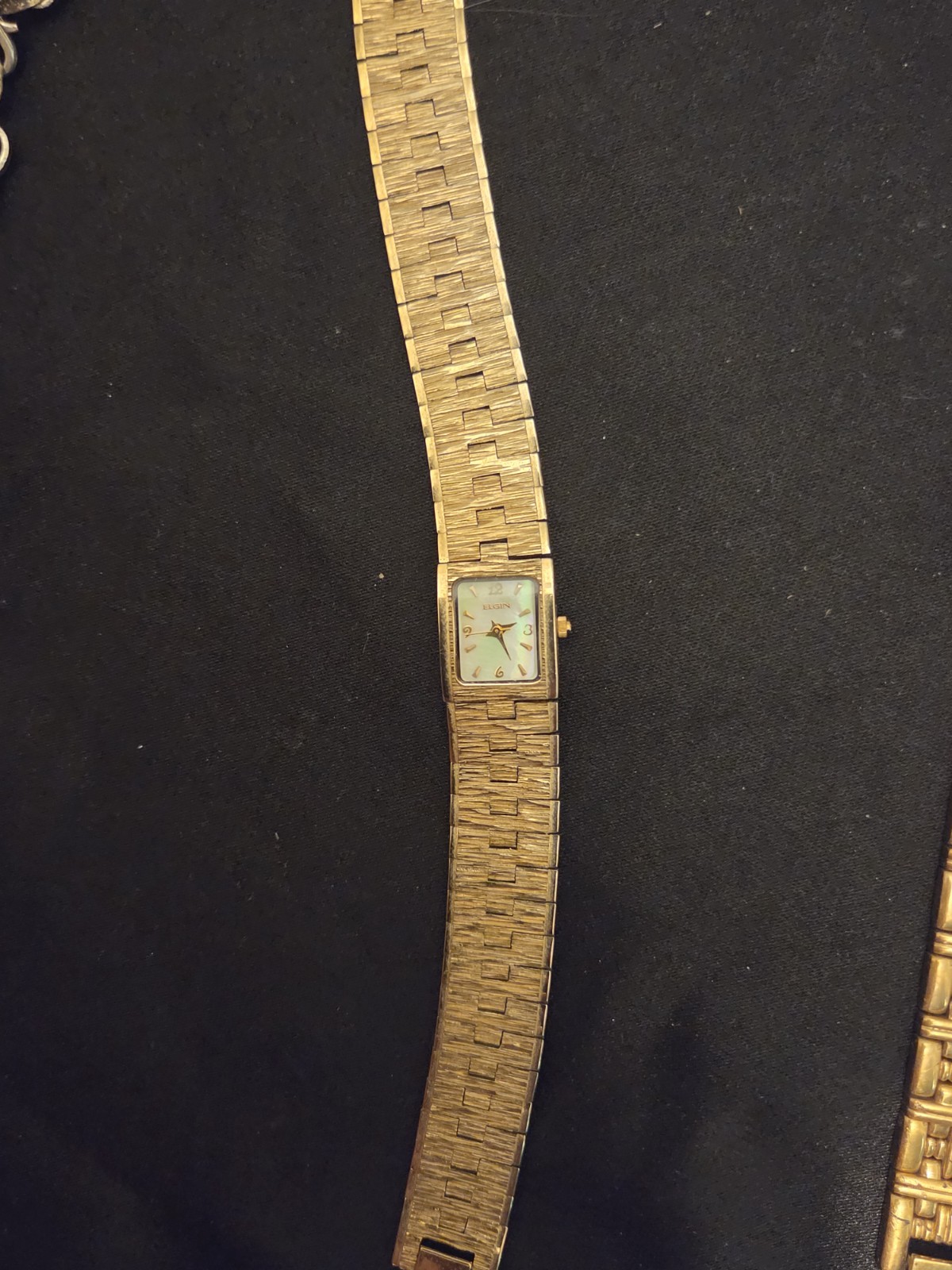 Vintage ELGIN Gold Patterned Watch | Geometric Women’s Wristwatch