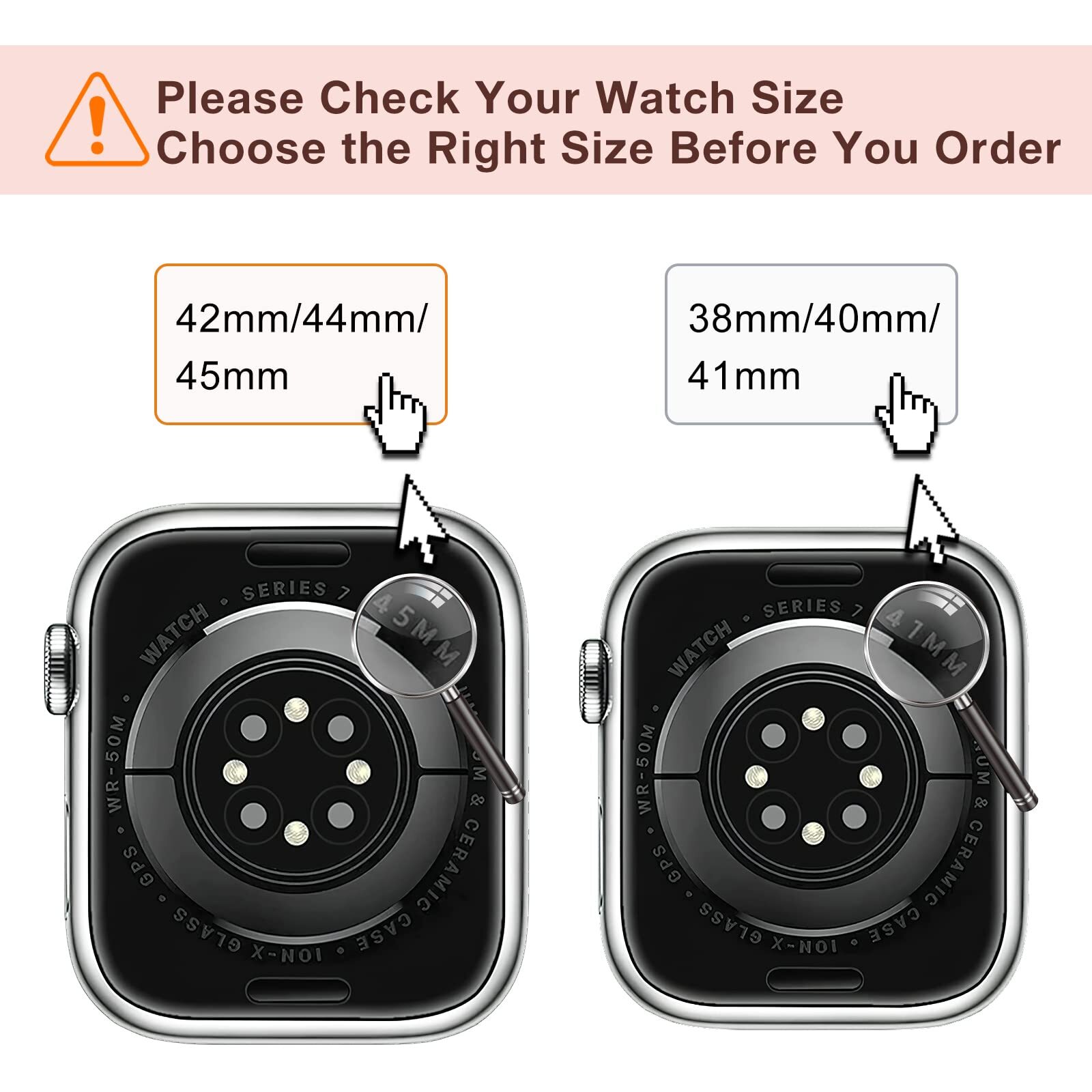 Magnetic Clasp Replacement Mesh Metal Bands For iWatch Bands 42mm 44mm 45mm 49mm