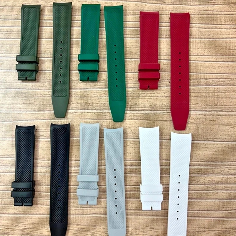 Replacement 20mm FKM Rubber Watch Strap Fits IWC Portugieser IW358312 IW371607