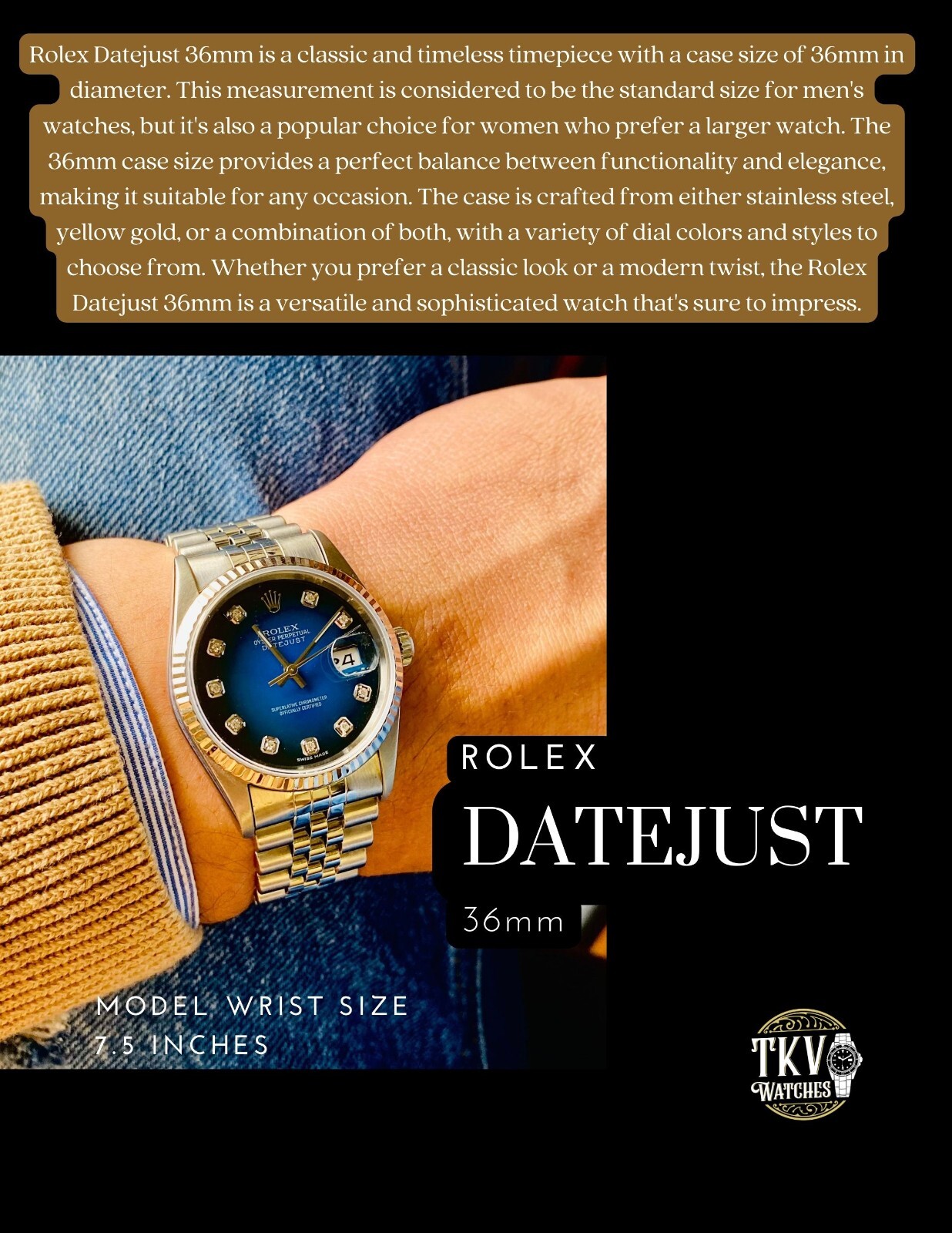 Rolex Mens Datejust Two-Tone Watch White Diamond Dial 18KY Fluted Bezel Watch
