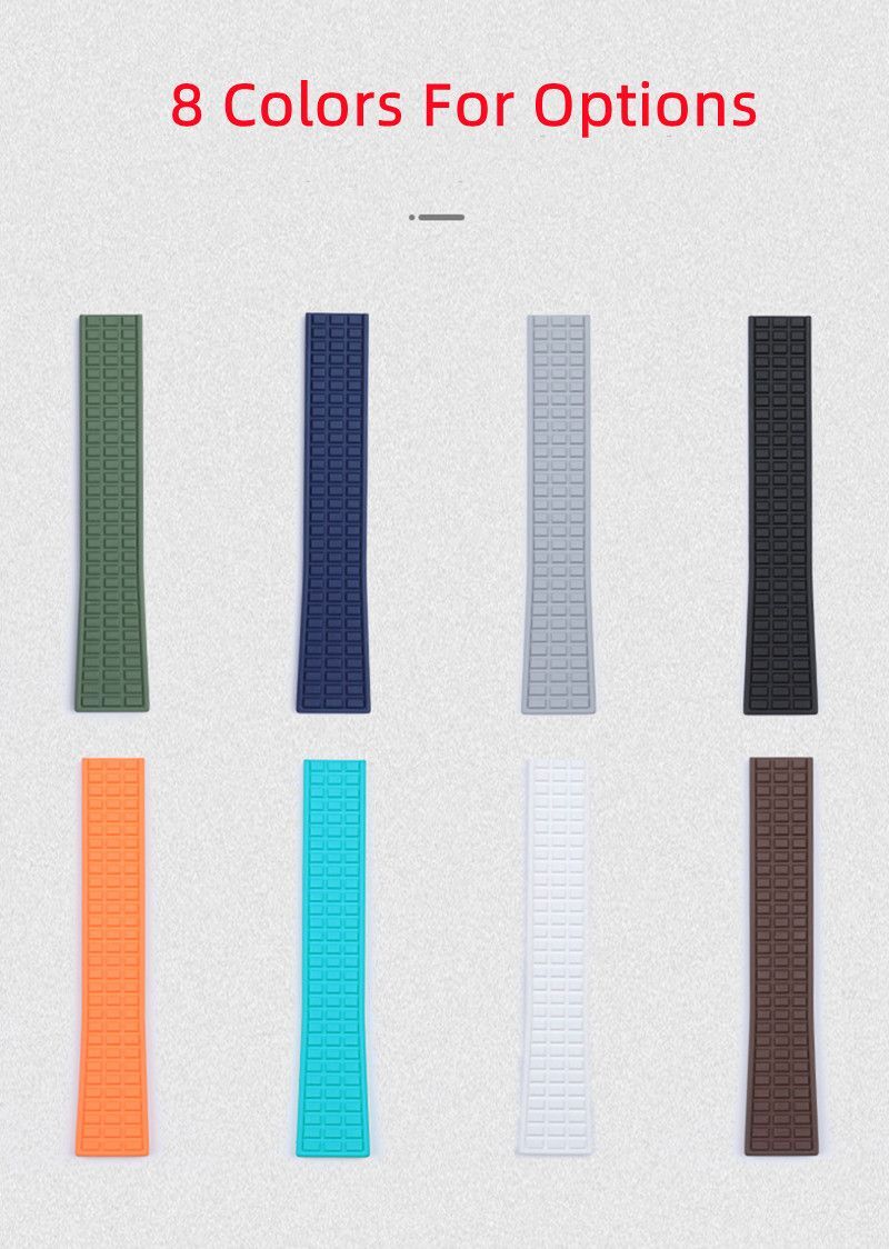 19mm Fluorine Rubber Watch Band Strap Fits Patek Philippe Aquanaut 5067A-001
