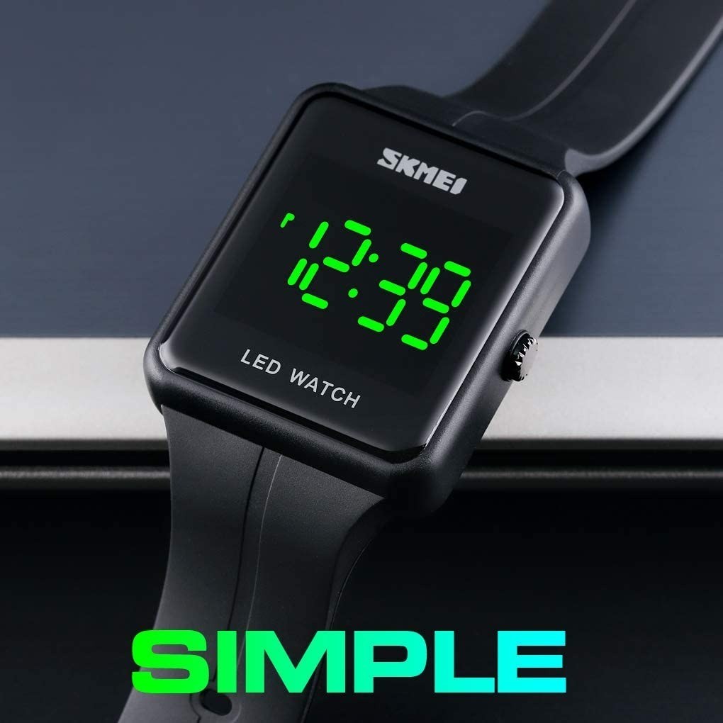Gosasa Large Face LED Digital Watch Waterproof Quartz Sports