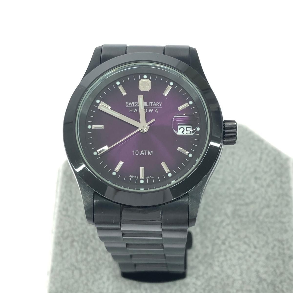 SWISS MILITARY Swiss Military Watch Quartz SS Gunmetal 6 5023 Black Unisex 24000