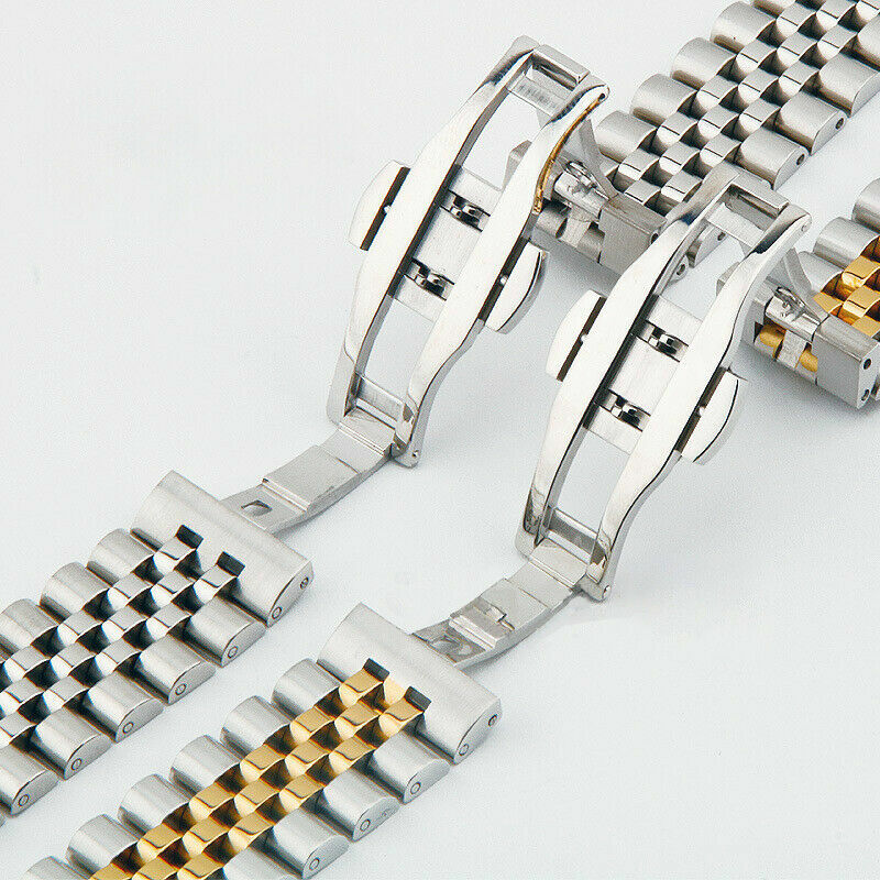 Curved+Straight End Stainless Steel Watch Band For Jubilee Bracelet