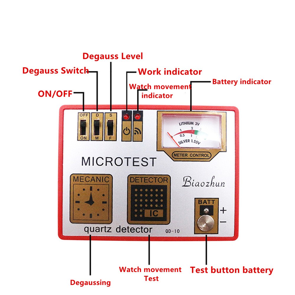 Quartz Mechanical Watch Repair Demagnetizor Watchmaker Tester Battery Detector