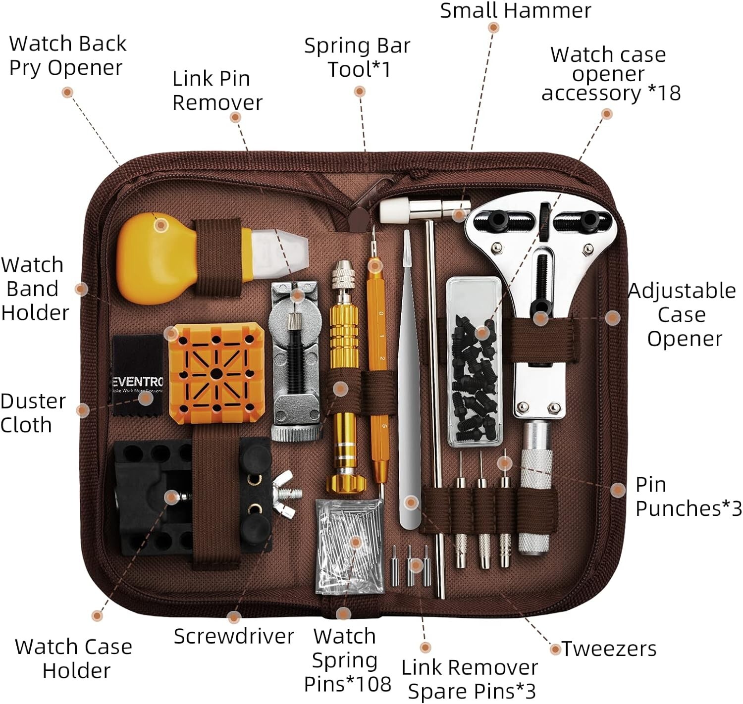 Watch Repair Kit Professional Watch Battery Replacement Tool, Watch Removal Tool