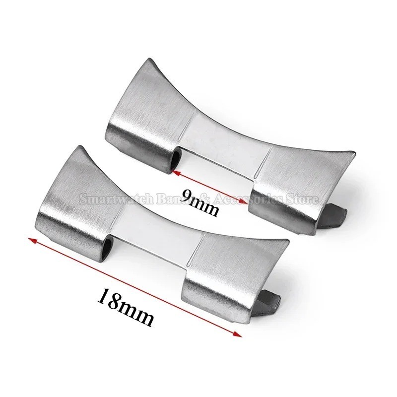 Stainless Steel Curved End Watch Band Adapter for Seiko Rolex 12-24mm Connectors