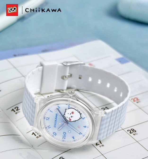 Cartoon Animation Chiikawa Gradient Smudged Dial Student Waterproof Watch