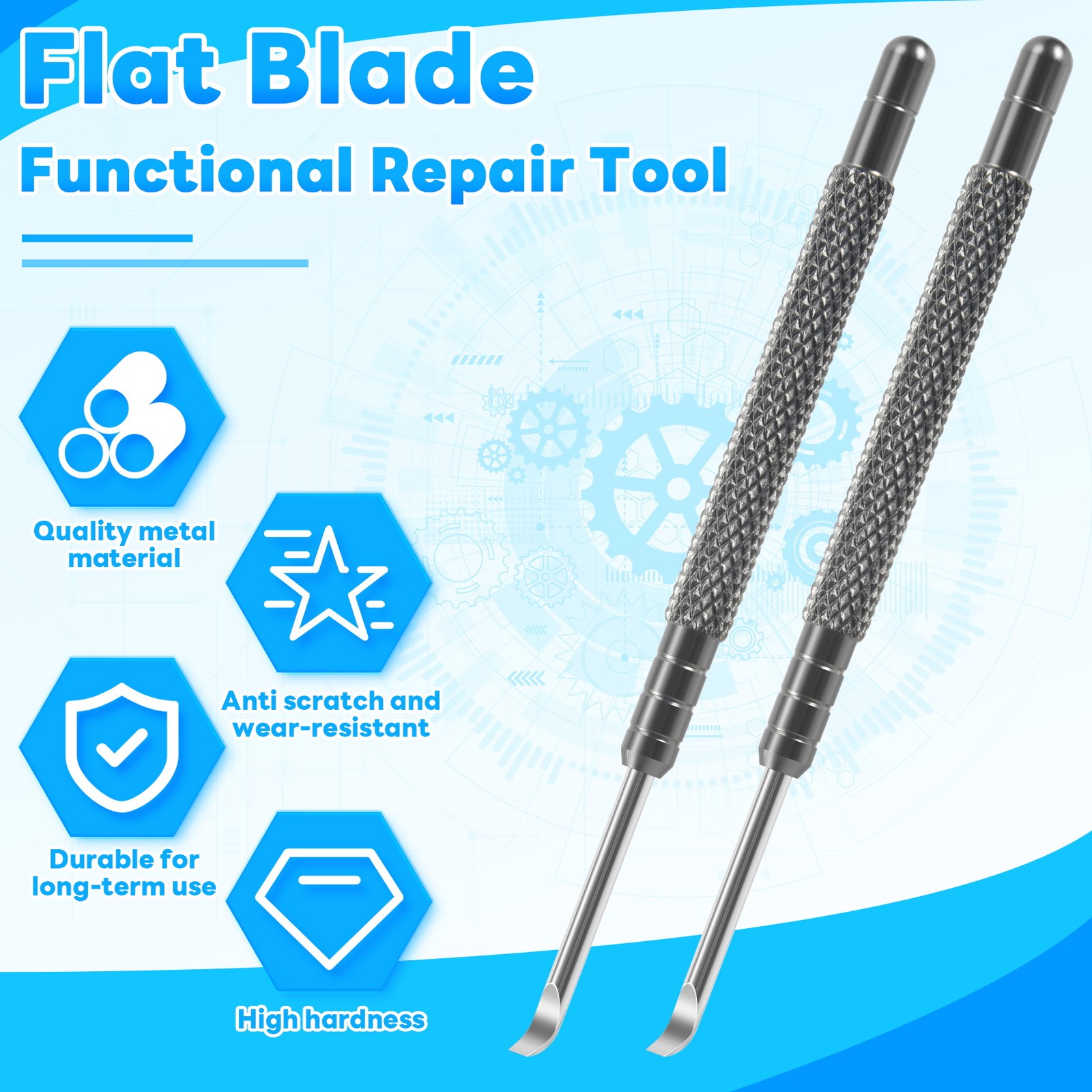 2 Pack Metal Watchmaker Repair Tool Watch Hand Remover Tools Levers with6135