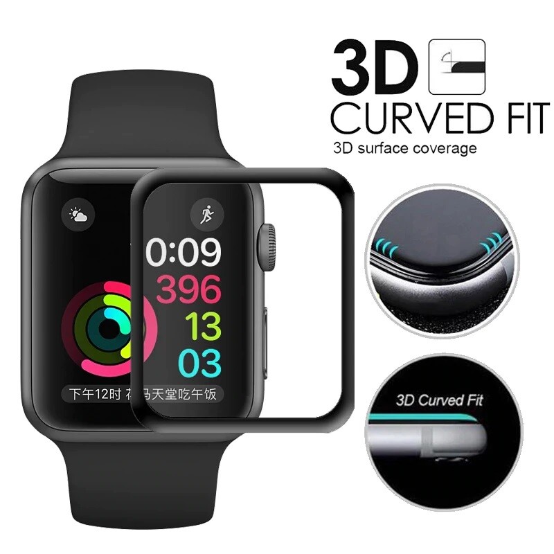 Band Strap +Screen Protector For Apple Watch 7/SE/6/5/4/3/2 iWatch 44/42/40/38MM