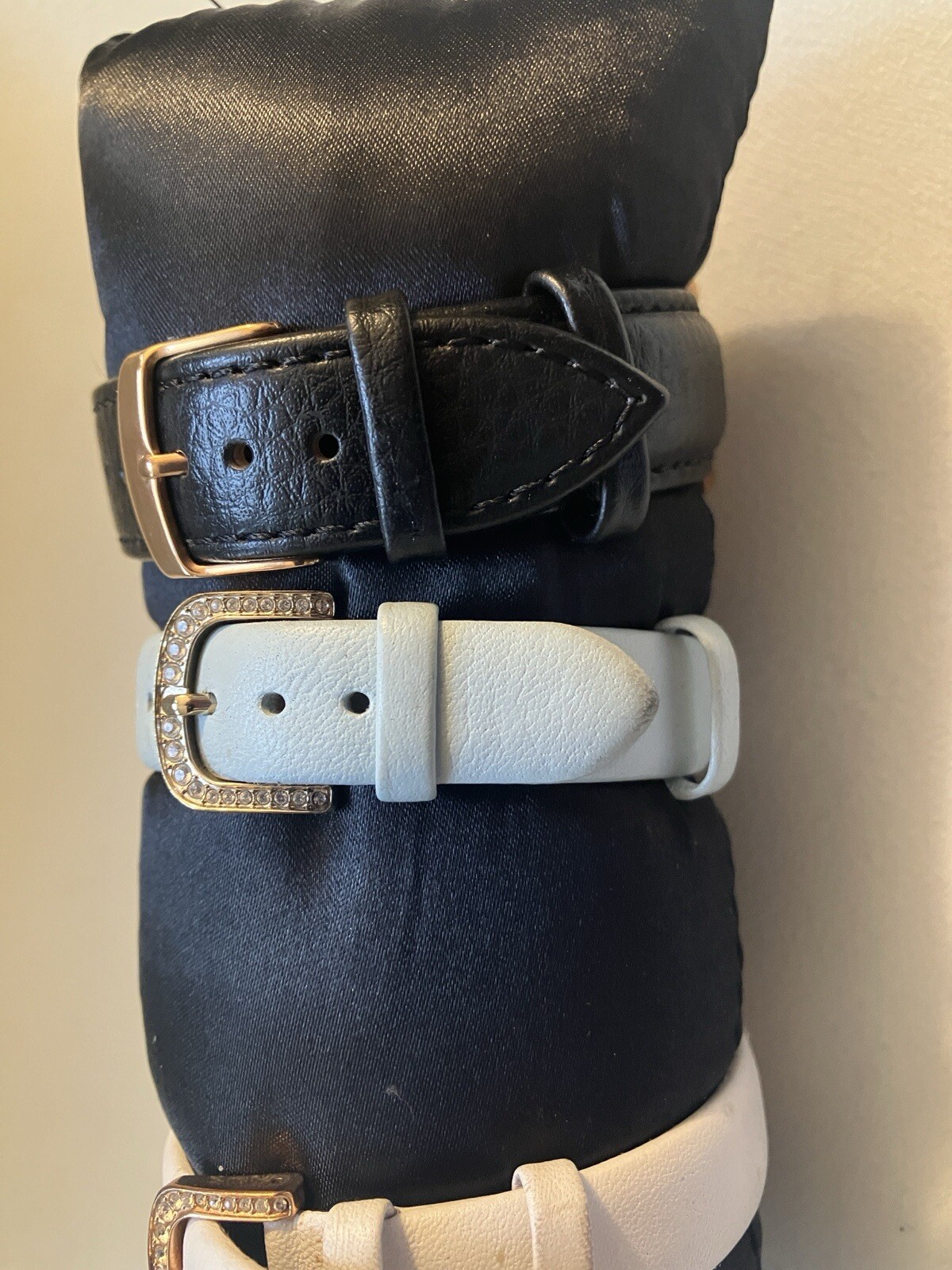 3 unisex, wrist watches preowned each will need a battery. Buyer is buying three