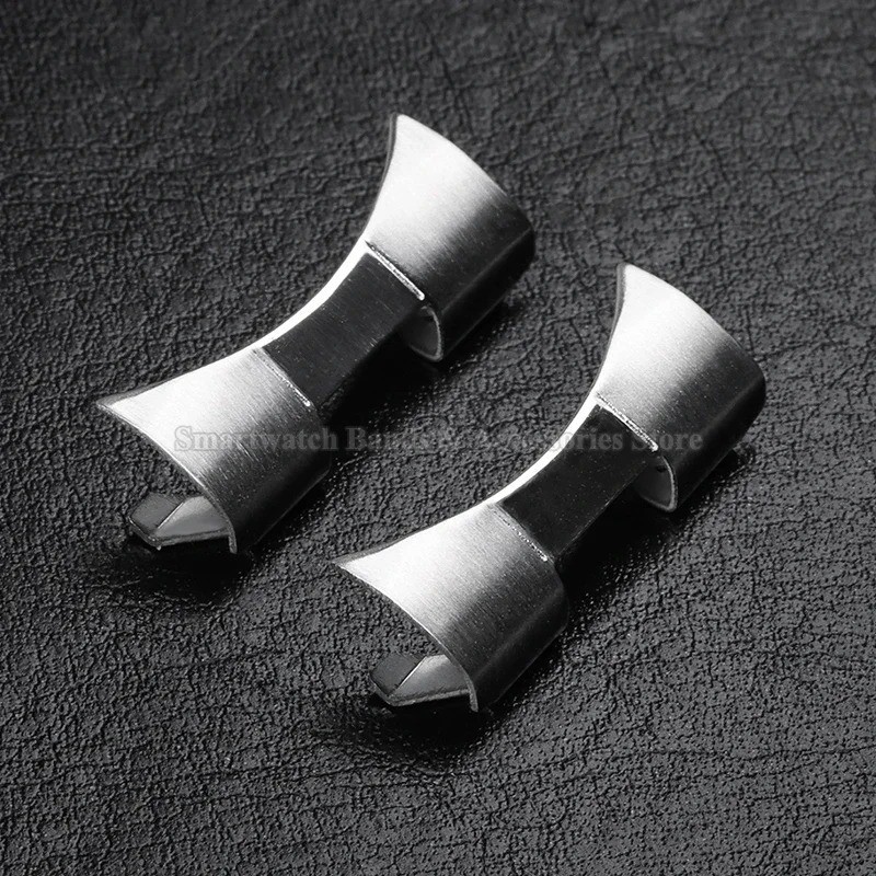 Stainless Steel Curved End Watch Band Adapter for Seiko Rolex 12-24mm Connectors