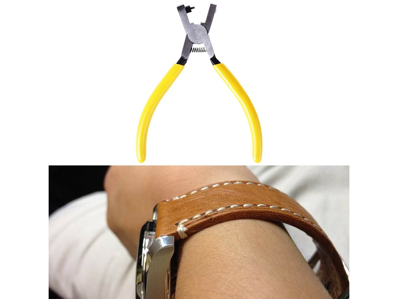 Watch Hole Punch Plier Eyelet Leather Hand Repair Tools Band Strap Link Belt