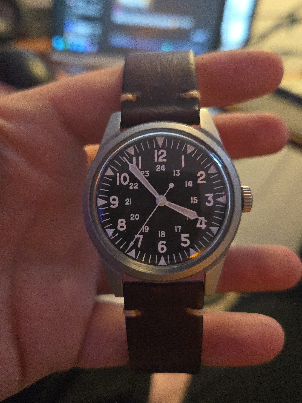 Benrus MIL-W-46374 Field Style Reissue Watch Military Handwind Watch