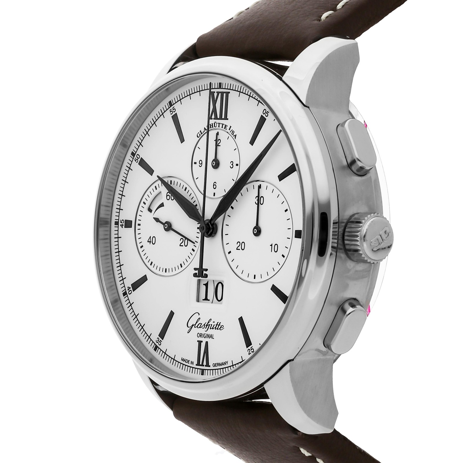 Glashutte Original Senator Chronograph Steel Auto 42mm Strap 1-37-01-05-02-35