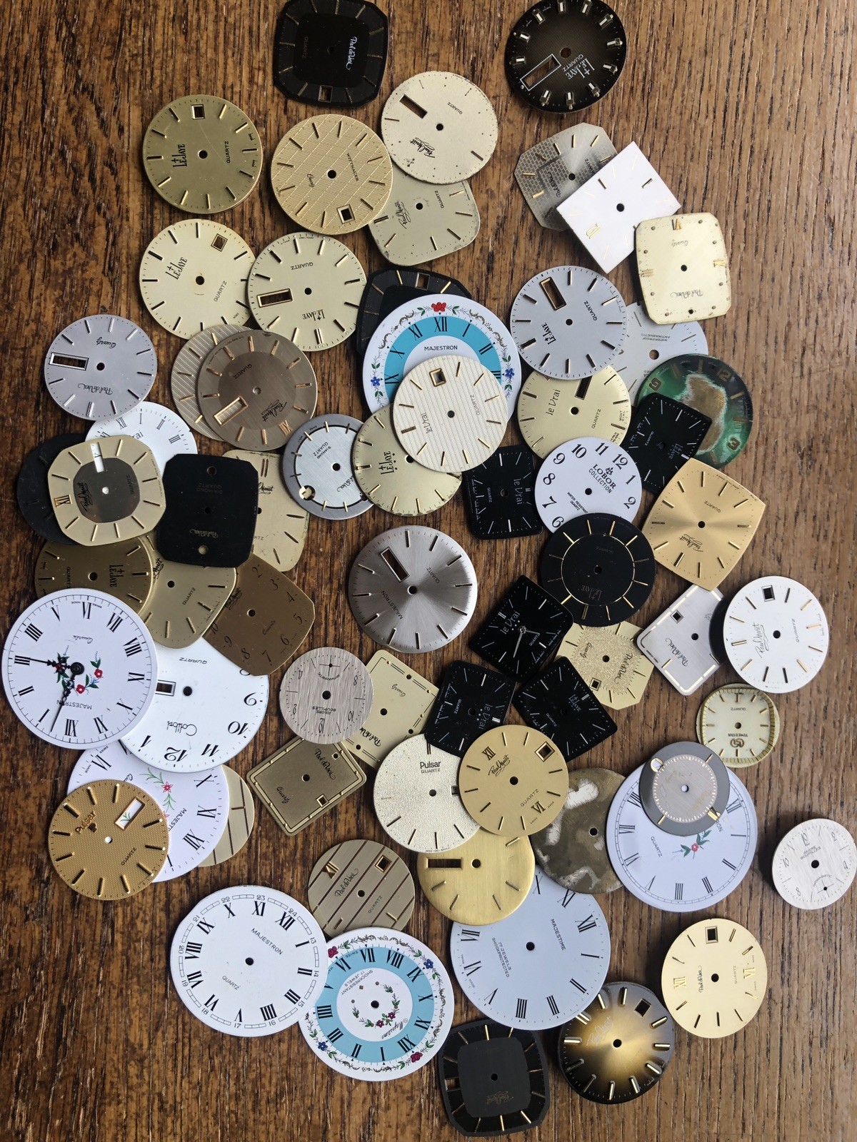 Lot Vintage NOS Wristwatch Dials for Parts or Steampunk