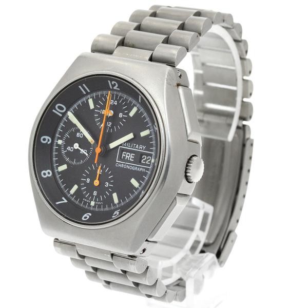 Tutima Military Chronograph 42mm SS Black Dial Automatic Watch #C7599