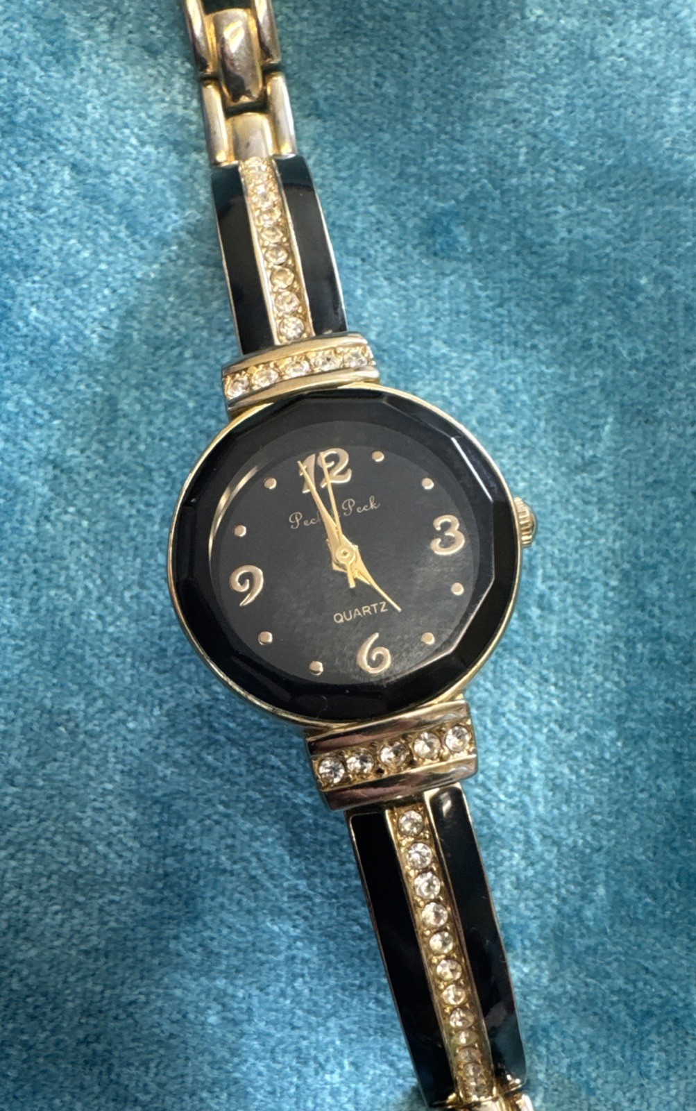 Black And Gold Peck &Peck Ladies Watch