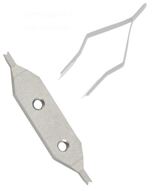 Replacement 2 Tips Forks for V Tweezer Pliers Spring Bar Removal Tool 4 Screws